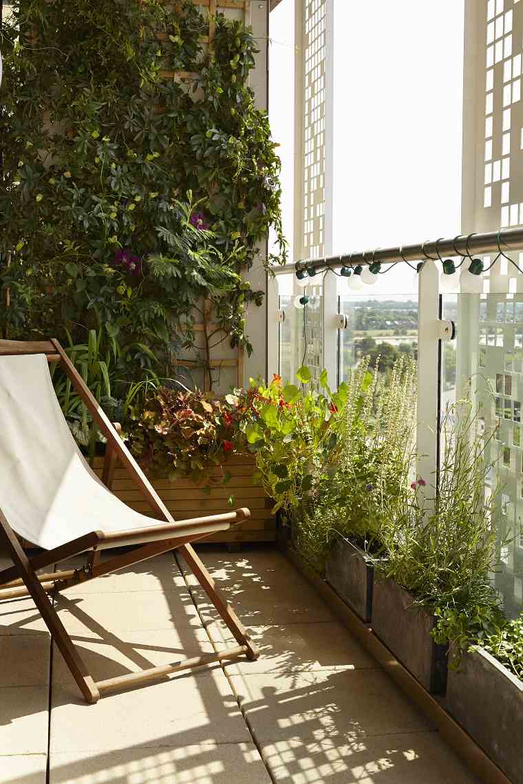 cacher-vis à vis balcon avec plantes