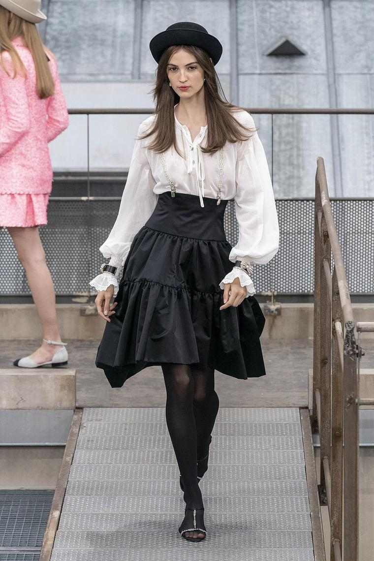 chanel haute couture jupe noire