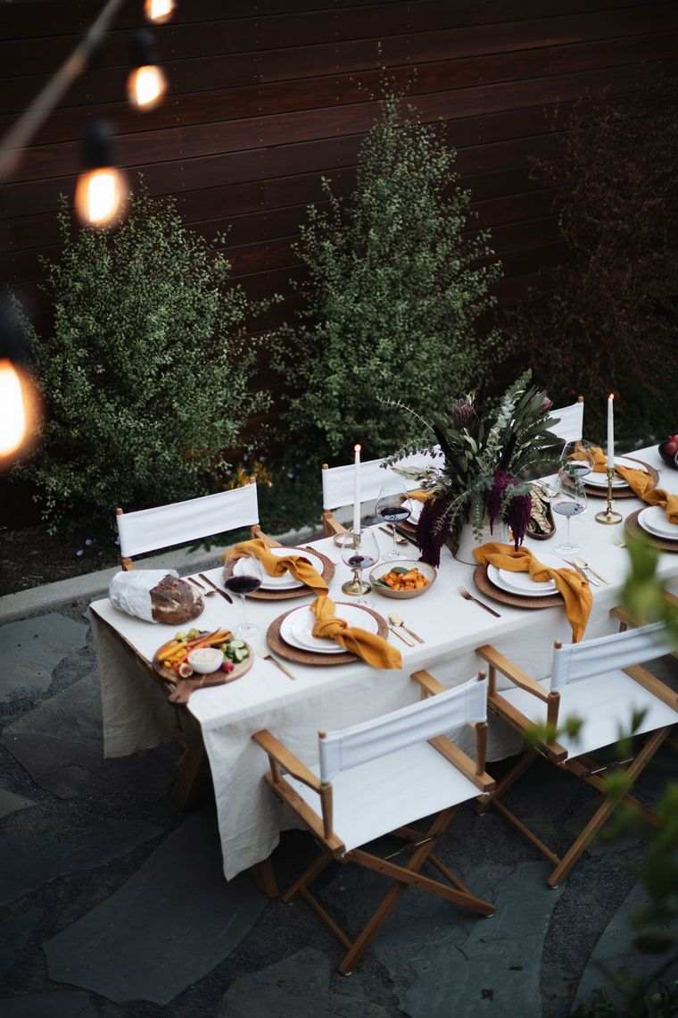 déco dessein orange table automne