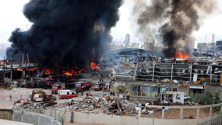 Beyrouth incendie port