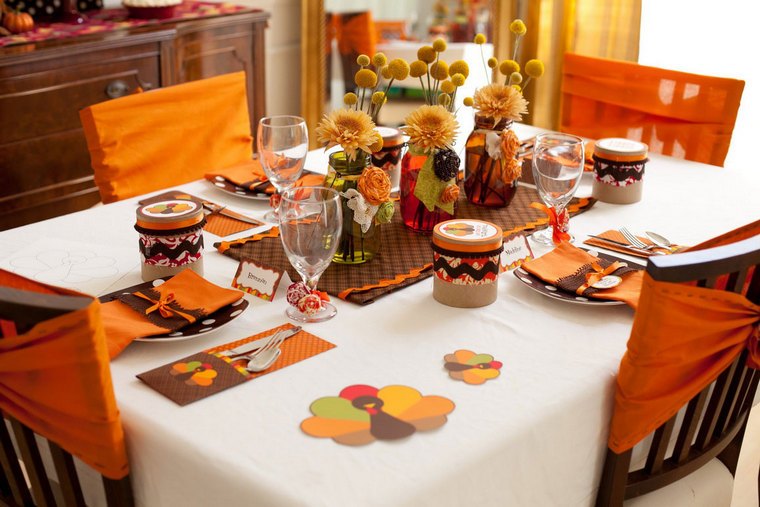couleurs vives décoration thanksgiving