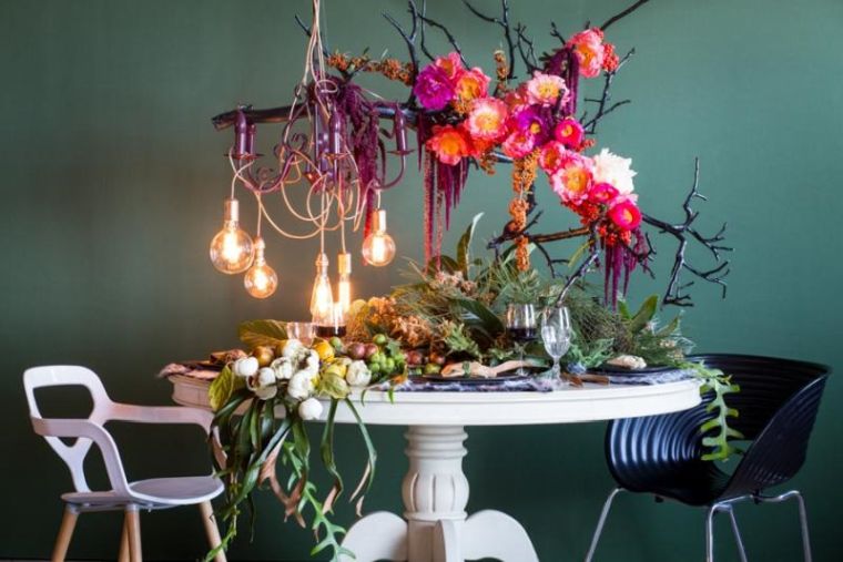 déco de table avec fleurs 