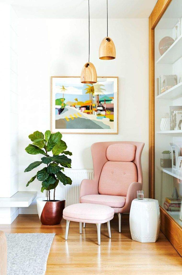 fauteuil design confortale en rose