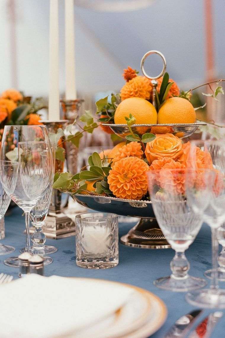 fête orange décoration thanksgiving