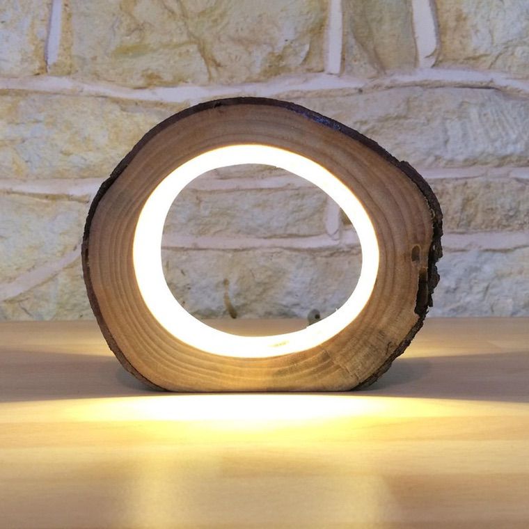 idée lampe en bois