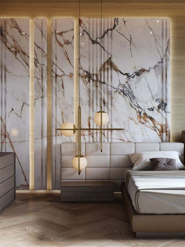 murs en marbre pour chambre 
