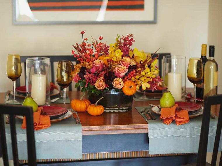 table décorée automne thanksgiving
