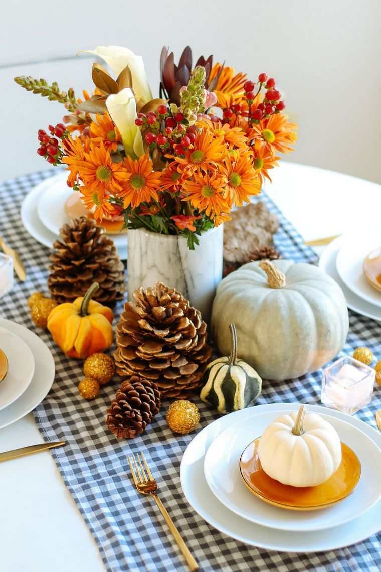 table décorée période thanksgiving