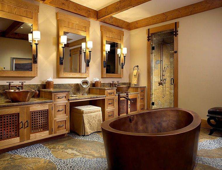 baignoire en cuivre design salle de bain