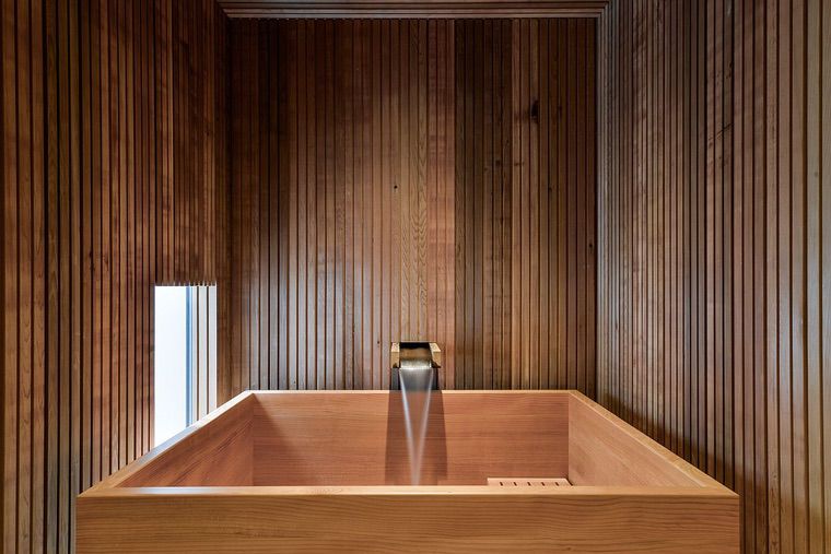 baignoire en bois design moderne