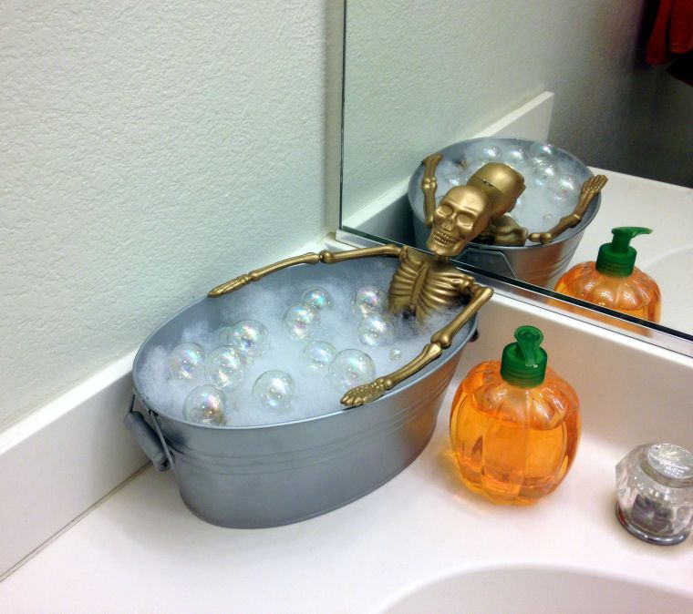 déco de salle de bain pour Halloween