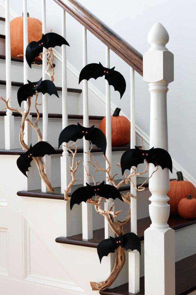 décoration d'escalier pour Halloween