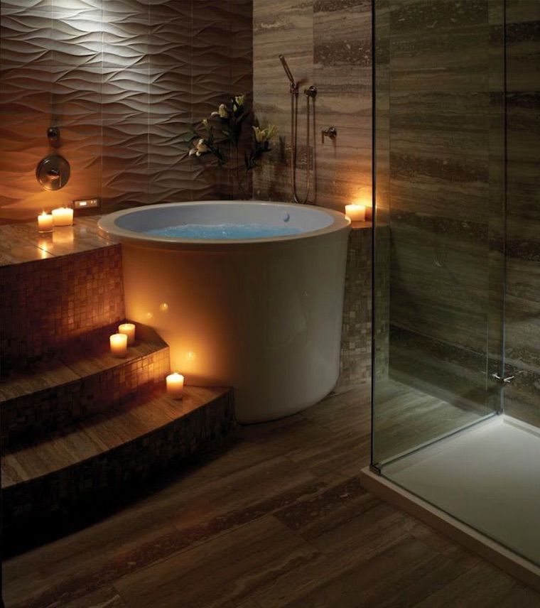 salle de bain moderne design bougies