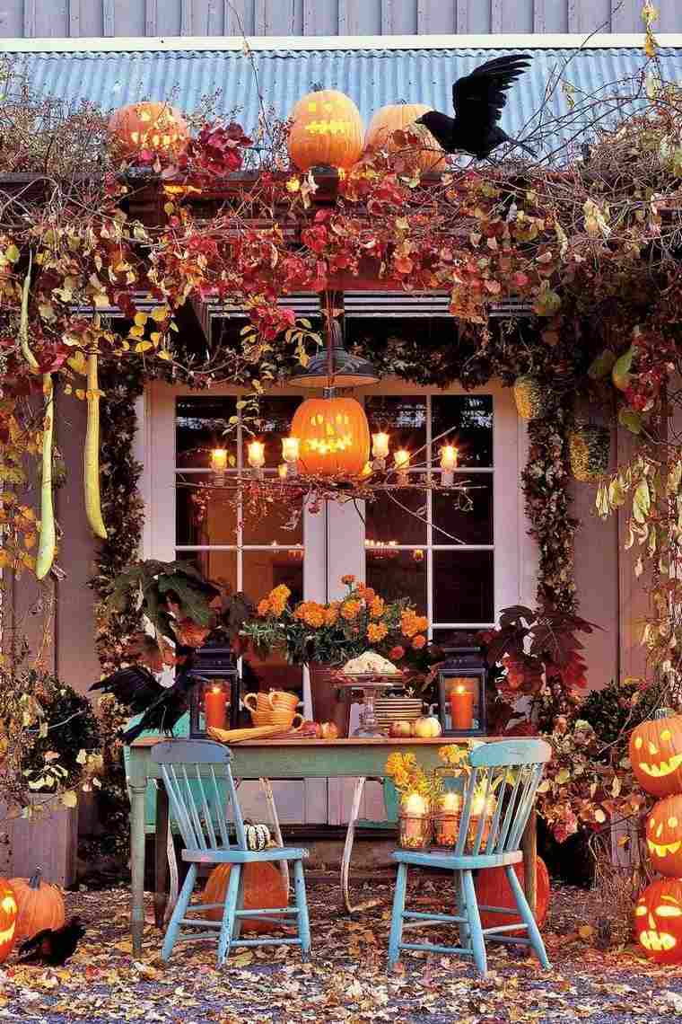 jardin table décorée halloween 2020