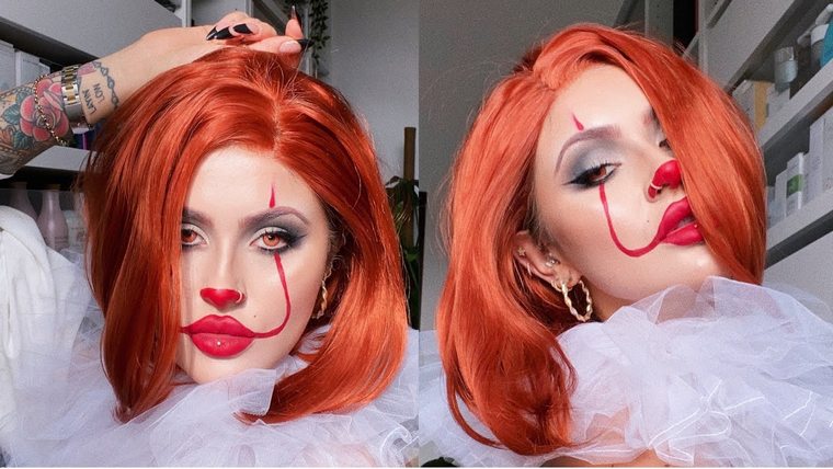 maquillage femme Halloween clown