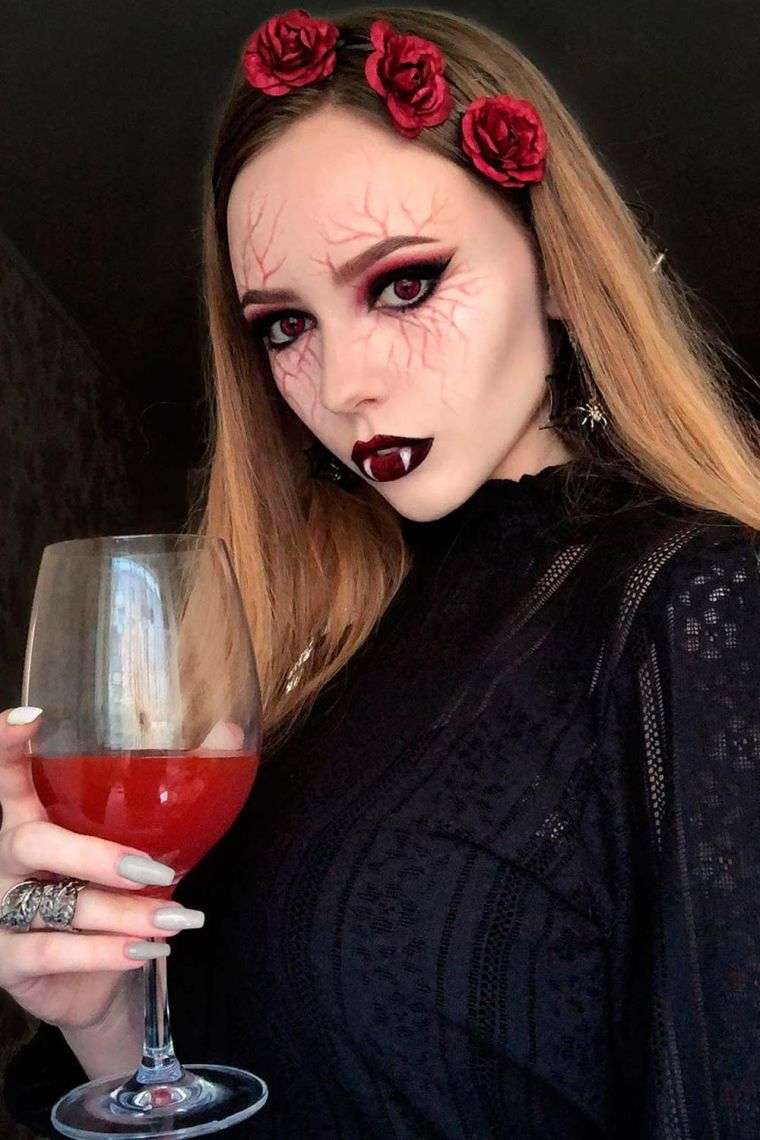 maquillage de vampire pour Halloween