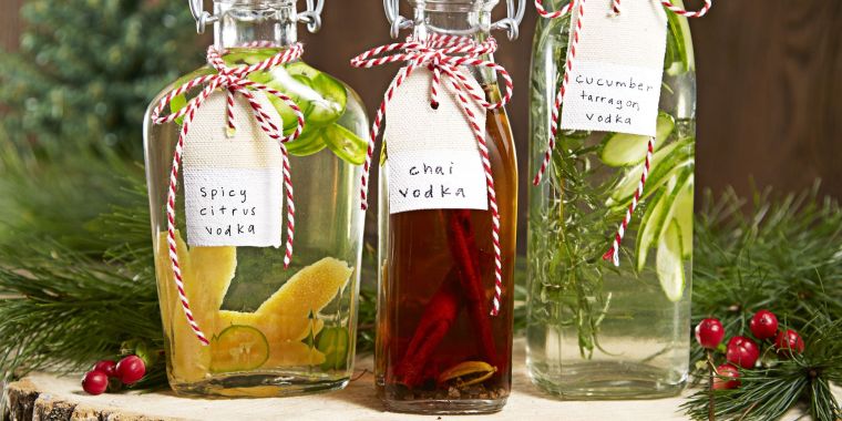 cadeau de Noël DIY: vodka infusée 