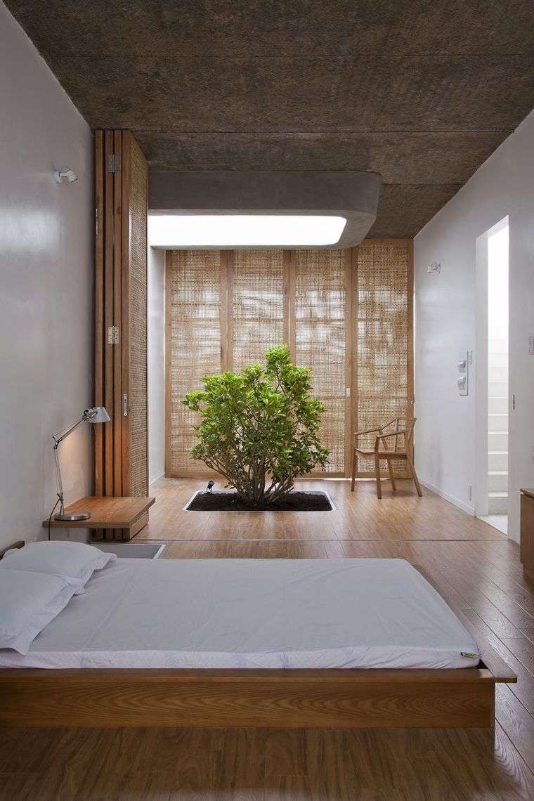 chambre à coucher style zen en bois
