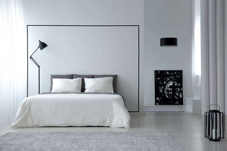 décoration de chambre en gris clair 