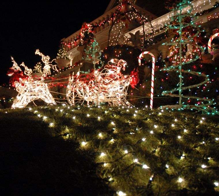 décoration de Noël extérieure lumineuse: idée originale 