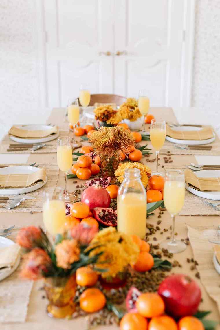 table décorée motifs automne