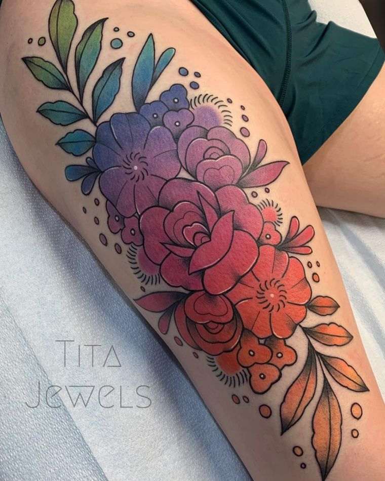 fleurs tatouages idees