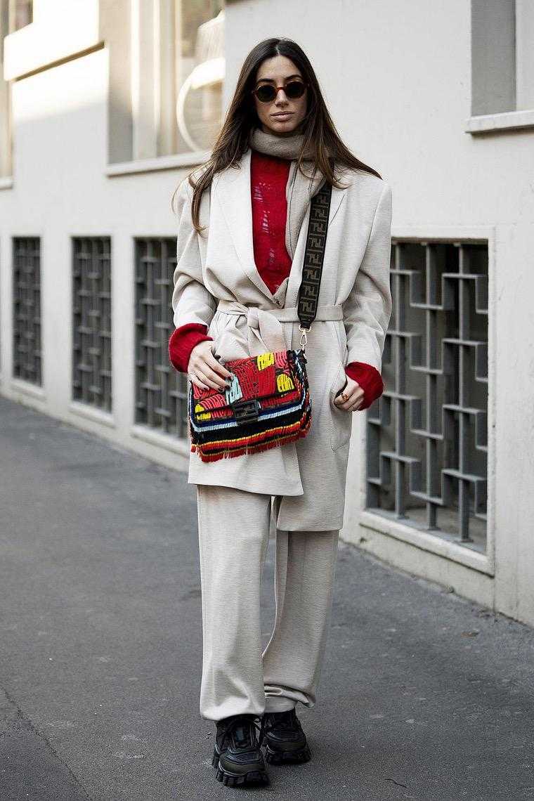 manteau blanc Milan street style