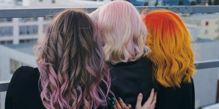 cheveux couleurs pastels modernes 