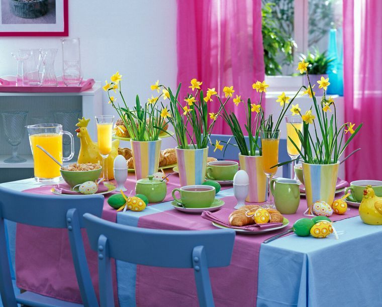 déco colorée de table printemps 