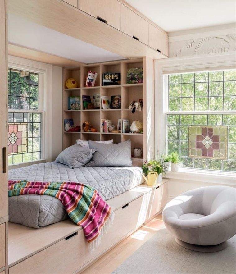 lit en bois pour chambre moderne