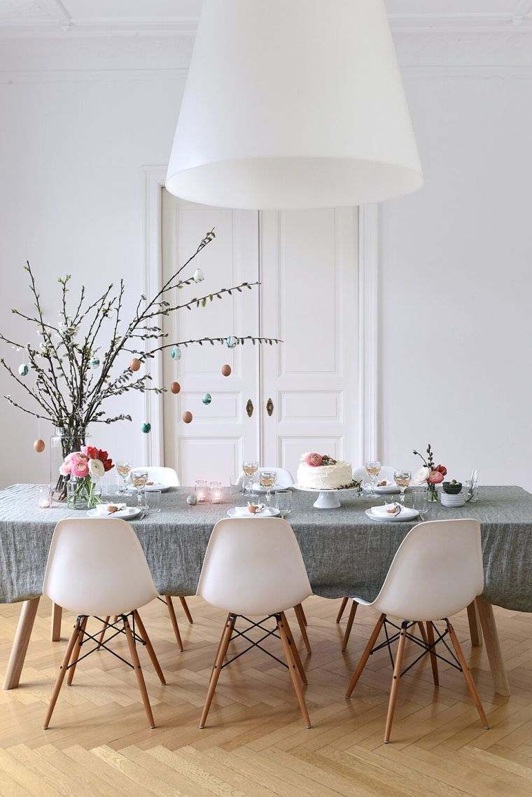 table de printemps Pâques de style scandinave 