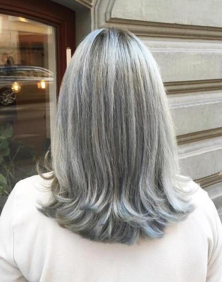 cheveux gris idée de coupe