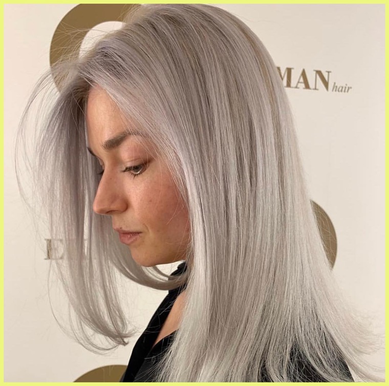 couleur grise cheveux femme mode