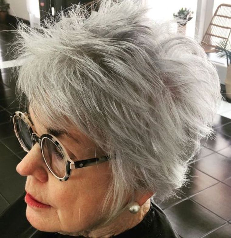 idée coupe cheveux gris