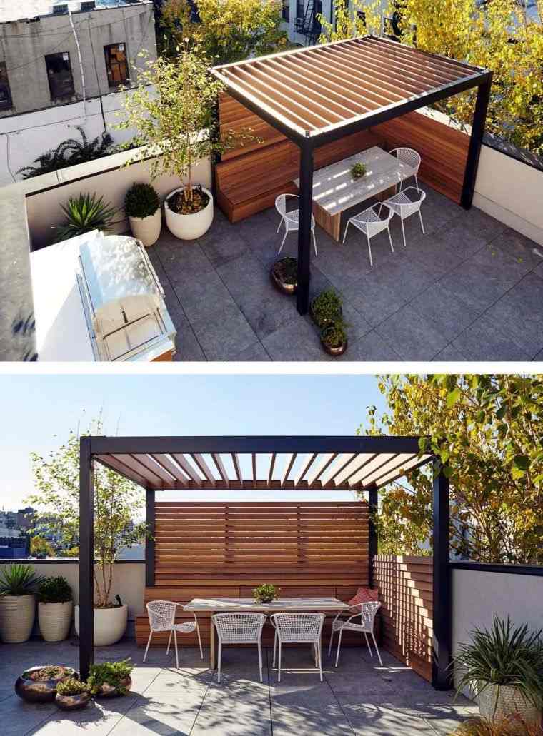 déco extérieur terrasse et patio avec pergola en bois 