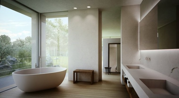 baignoire design salle de bain moderne
