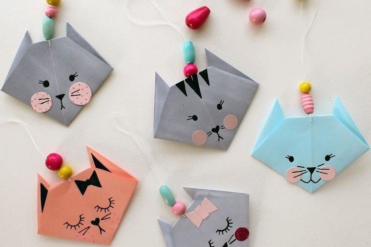 tête chat origami facile