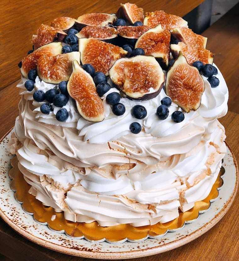 gâteau aux figues meringue bleuets