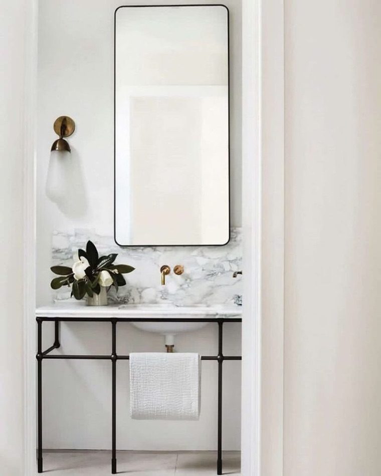 miroir mur design vasque