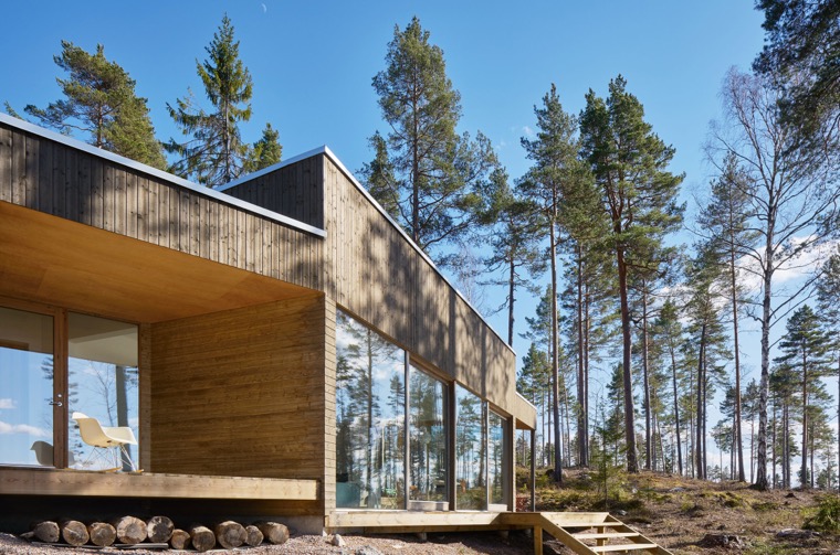 maison en bois architecture moderne suède dive architects