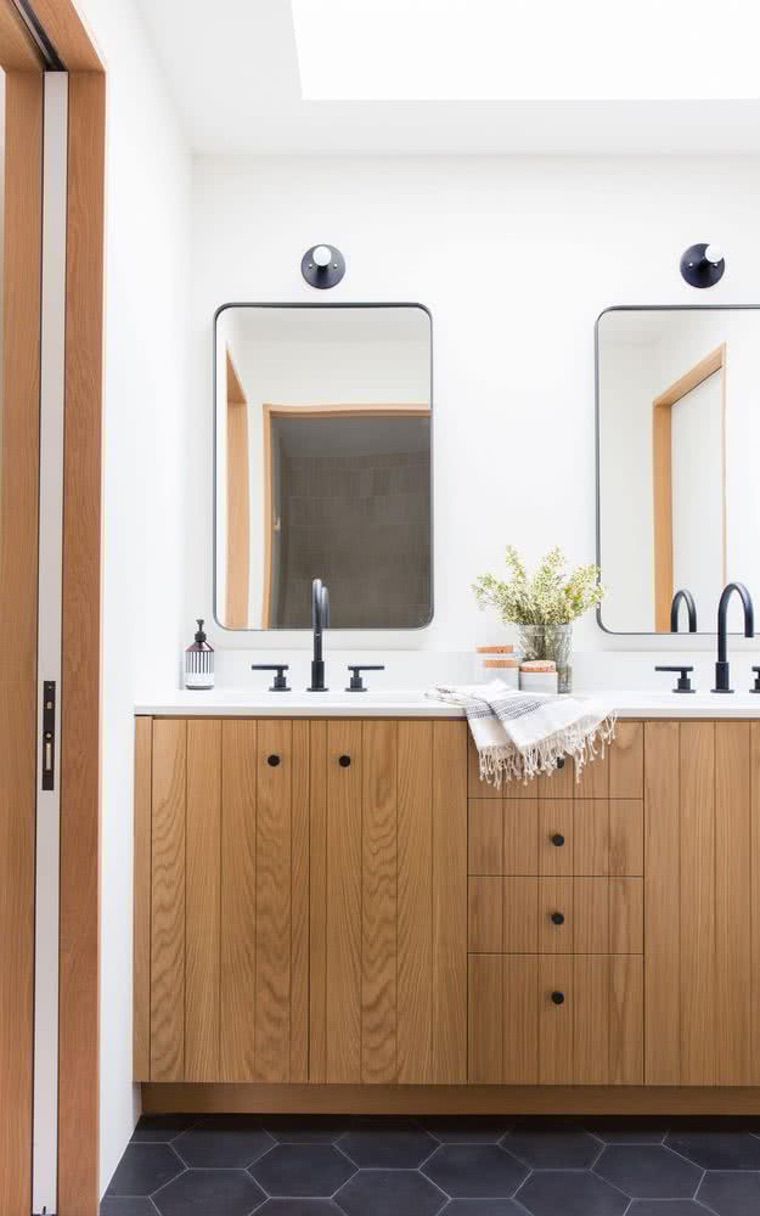 meuble en bois pour salle de bain moderne 2021