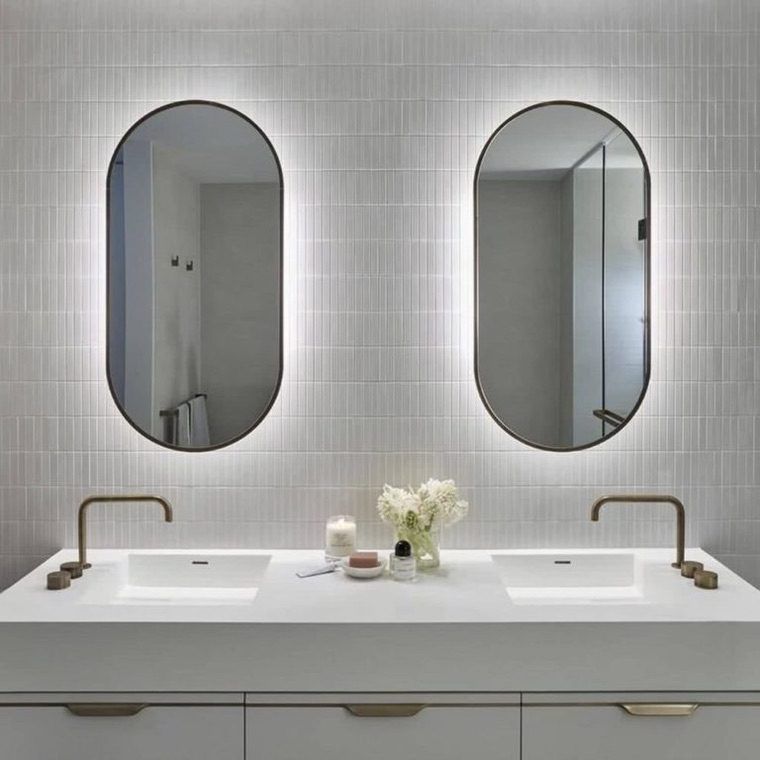 deux miroirs design appartement