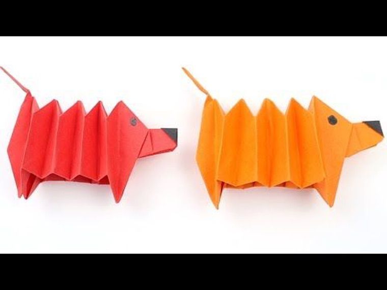 origami rapide et facile chien marrant