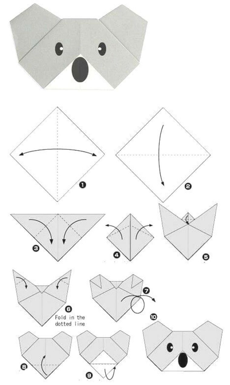 koala modèle origami