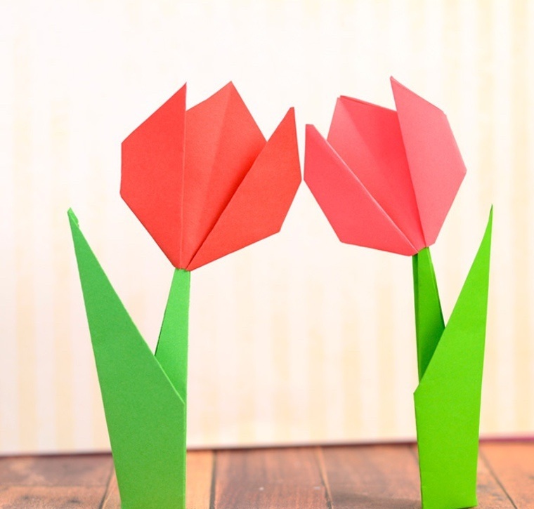tulipes en papier origami facile et rapide 