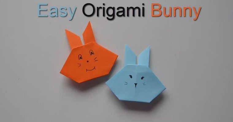 tête de lapin origami modèle