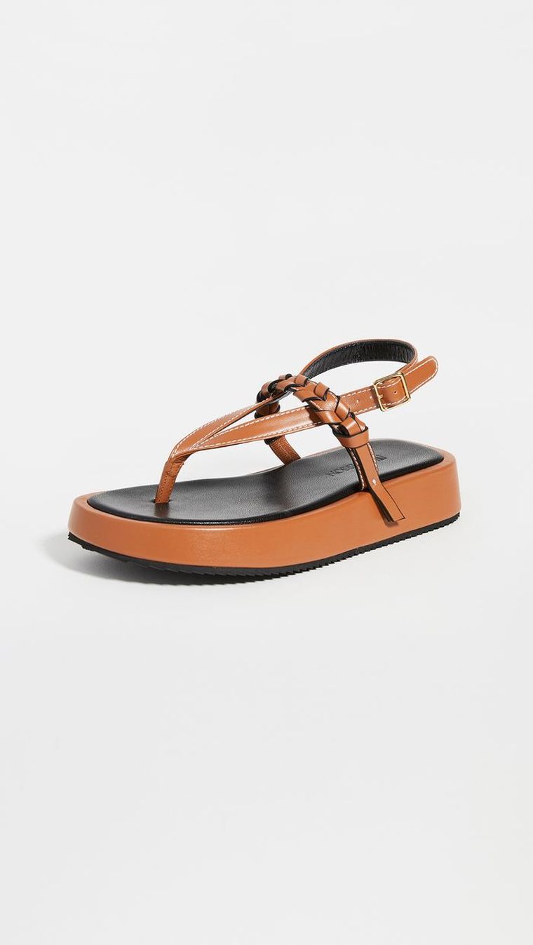 sandales d(été à plateforme en marron