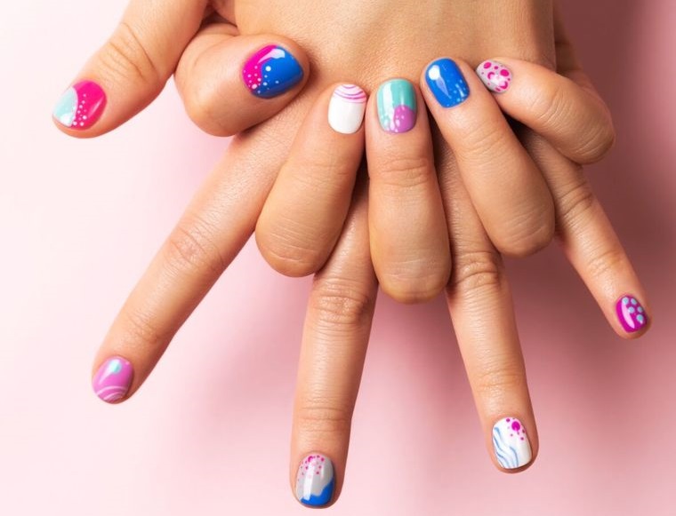 tendance ongle differente couleur motif forme ongles