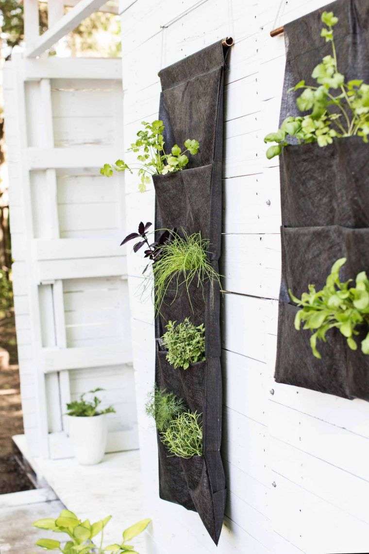 jardinières de pochettes pour un mur végétal 