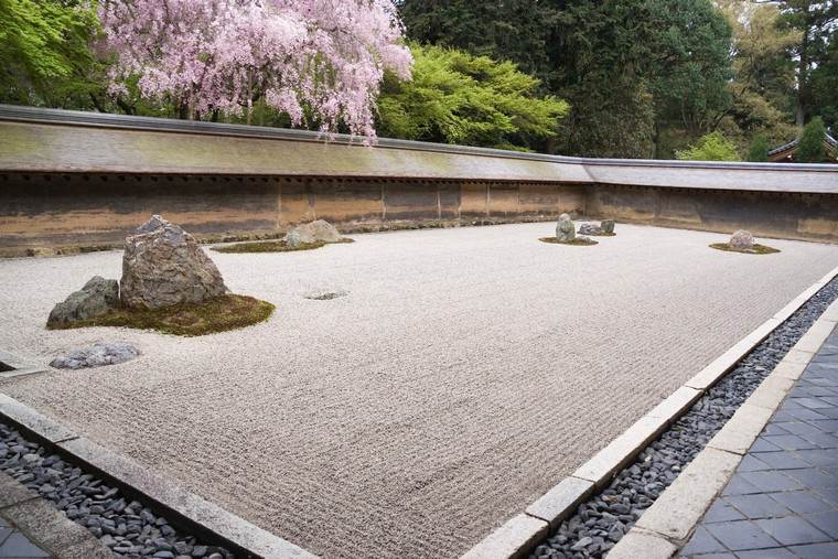 idée déco jardin zen extérieur toit